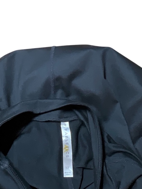 FABLETICS Black Mock Neck Long Sleeve Top w Thumbholes Back Zip Pocket Sz 1X NWT - Picture 5 of 11